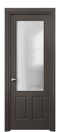Дверь межкомнатная 8522 МАН ЛЕД. Цвет Матовый антрацит. Материал Гладкая эмаль. Коллекция Эссе. Картинка.