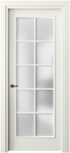 Дверь межкомнатная 8102 МЖМ САТ. Цвет Матовый жемчужный. Материал Гладкая эмаль. Коллекция Париж. Картинка.