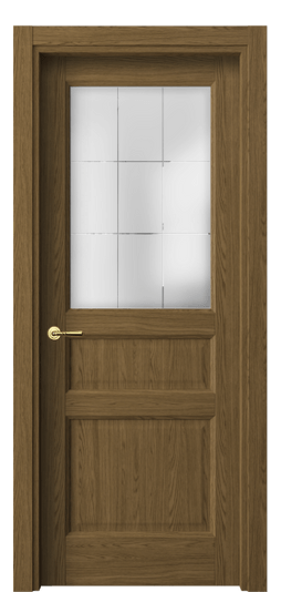 Дверь межкомнатная 1432 ТФД Сатинированное стекло лофт. Цвет Торфяной дуб. Материал Ламинатин. Коллекция Галант. Картинка.
