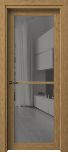 Дверь межкомнатная 2108 ГОР ЗЕР СЕР. Цвет Грецкий орех. Материал Ламинатин. Коллекция Нео. Картинка.