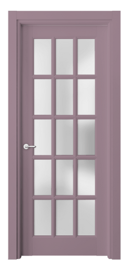 Дверь межкомнатная 6311 Пастельно-фиолетовый RAL 4009. Цвет RAL Пастельно-фиолетовый RAL 4009. Материал Массив бука эмаль. Коллекция Тоскана Грильято. Картинка.