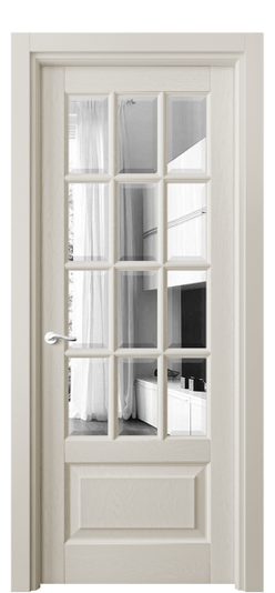 Дверь межкомнатная 0728 ДОС ЗЕР-Ф. Цвет Дуб облачный серый. Материал Массив дуба эмаль. Коллекция Лигнум. Картинка.