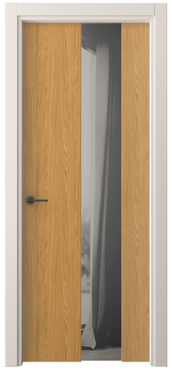 Дверь межкомнатная 4226 ВНД ДВ ЗЕР СЕР. Цвет Ванильный дуб. Материал Ламинатин. Коллекция Фридом. Картинка.
