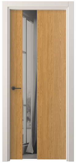 Дверь межкомнатная 4224 ВНД ДВ ЗЕР СЕР. Цвет Ванильный дуб. Материал Ламинатин. Коллекция Фридом. Картинка.