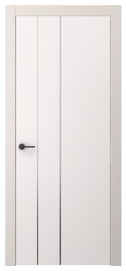 Дверь межкомнатная АКП 4203 ПЭКС. Цвет ПЭТ кремово-серый. Материал ПЭТ. Коллекция Фридом. Картинка.