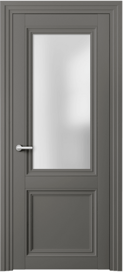 Дверь межкомнатная 2524 МКЛС САТ. Цвет Матовый классический серый. Материал Гладкая эмаль. Коллекция Центро. Картинка.