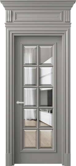 Дверь межкомнатная 7310 БНСР ПРОЗ Ф. Цвет Бук нейтральный серый. Материал Массив бука эмаль. Коллекция Антик. Картинка.