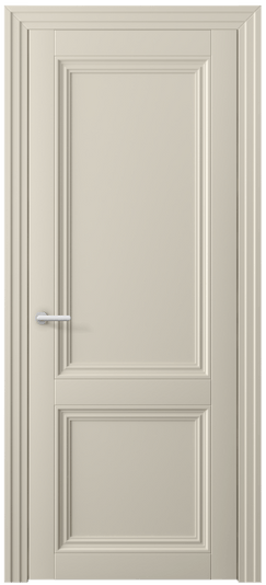 Дверь межкомнатная 2523 МБСР. Цвет Матовый бежево-серый. Материал Гладкая эмаль. Коллекция Центро. Картинка.