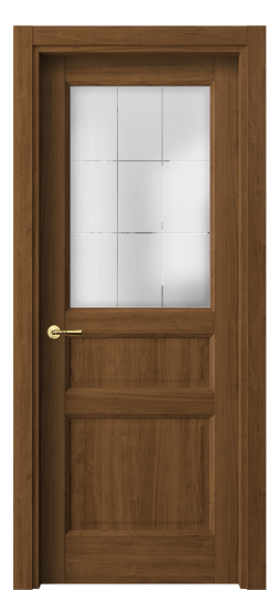 Дверь межкомнатная 1432 ЛОР Сатинированное стекло лофт. Цвет Лесной орех. Материал Ламинатин. Коллекция Галант. Картинка.