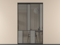 Перегородка Mosaic внутри проёма 2 створки