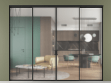 Перегородка Formato внутри проёма 4 створки