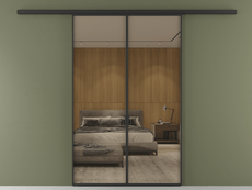 Перегородка Formato вдоль стены 2 створки