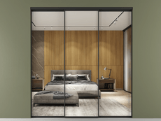 Перегородка Formato внутри проёма 3 створки