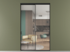 Перегородка Formato внутри проёма 2 створки