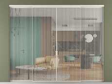 Перегородка Formato внутри проёма 4 створки