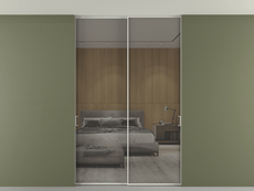 Перегородка Formato внутри проёма скрытое крепление в потолок 2 створки