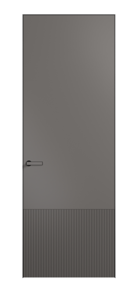Дверь межкомнатная 8202 МКЛС. Цвет Матовый классический серый. Материал Гладкая эмаль. Коллекция Вельвет. Картинка.