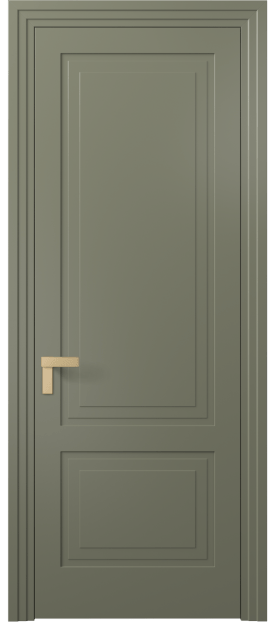 Дверь межкомнатная 8351 МОТ. Цвет Матовый оливковый тёмный. Материал Гладкая эмаль. Коллекция Рокка. Картинка.