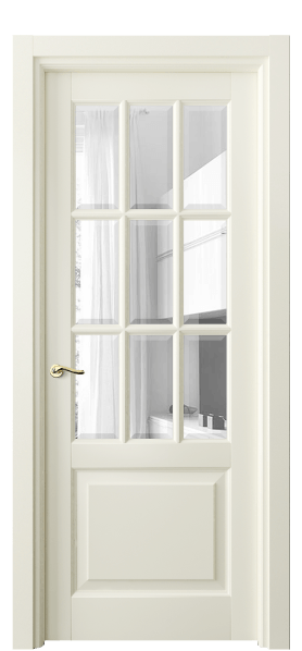Дверь межкомнатная 0748 БМБ ПРОЗ Ф. Цвет Бук молочно-белый. Материал Массив бука эмаль. Коллекция Лигнум. Картинка.