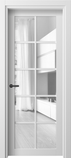 Дверь межкомнатная 2106 БШ ПРОЗ. Цвет Белый шёлк. Материал Ciplex ламинатин. Коллекция Нео. Картинка.