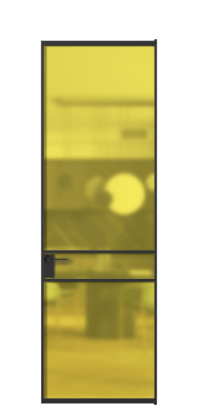 Дверь межкомнатная АЛПЛ040.02 САТ ЖЕЛ ЧЕР. Цвет Алюминий Черный. Материал Алюминий. Коллекция Формато. Картинка.