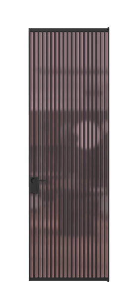 Дверь межкомнатная АЛПЛ040.07 САТ РОЗ ЧЕР. Цвет Алюминий Черный. Материал Алюминий. Коллекция Формато. Картинка.