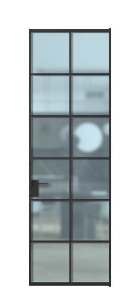 Дверь межкомнатная АЛПЛ040.05 САТ ГОЛ ЧЕР. Цвет Алюминий Черный. Материал Алюминий. Коллекция Формато. Картинка.